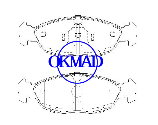 BUICK (SGM) SAIL Estate CHEVROLET (SGM) SAIL Saloon GM SHANGHAI Novas pastilhas de freio de vela FMSI:8871-D1644 OEM:89062189 GDB7799, F1644